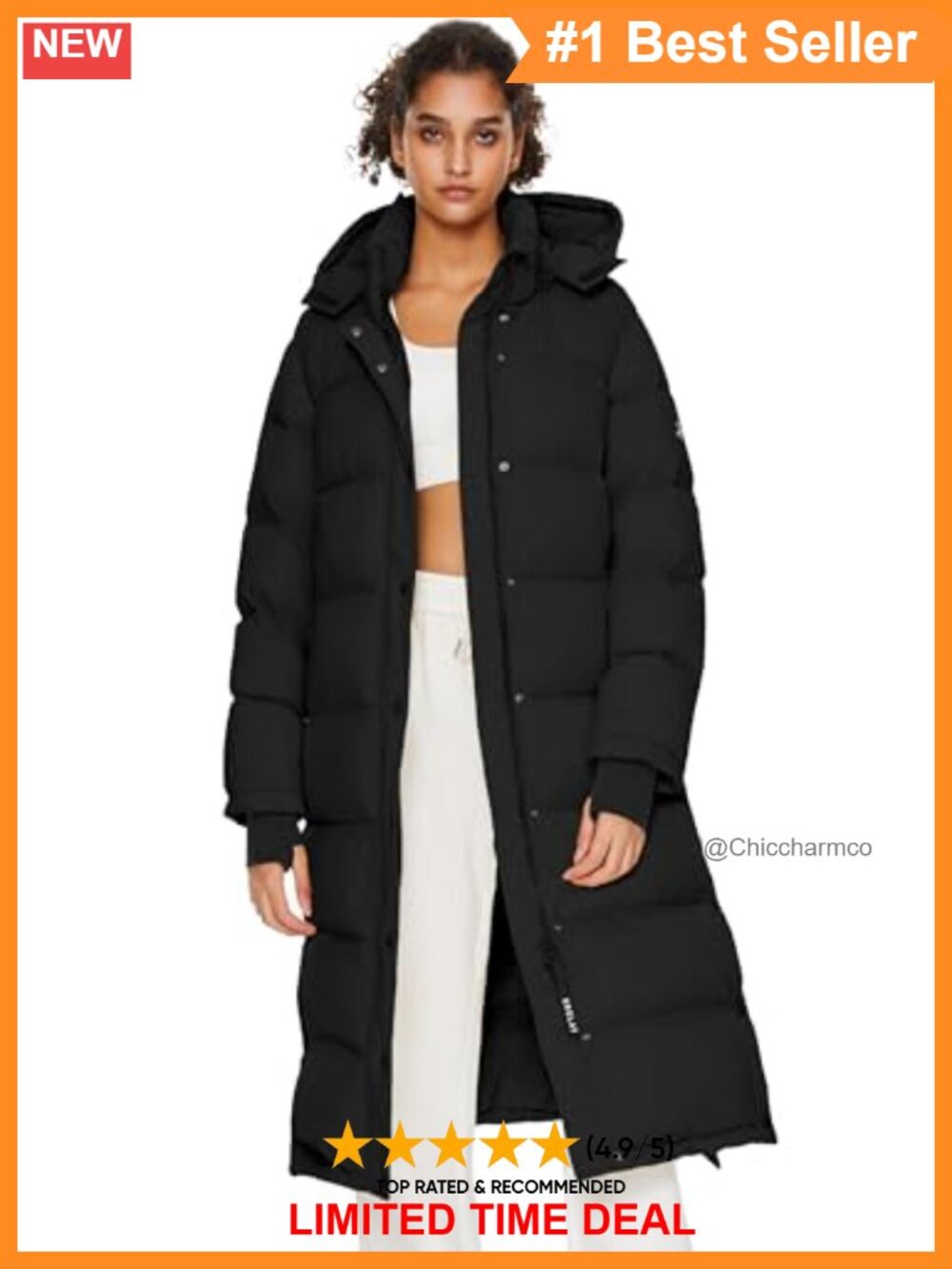 Maxi Down Puffer Coat with 700 Fill Power Duck Down